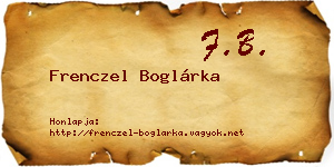 Frenczel Boglárka névjegykártya