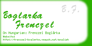 boglarka frenczel business card